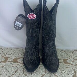 Laredo Black Sanded Western Boots